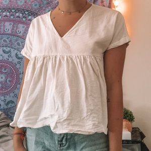 white shein blouse